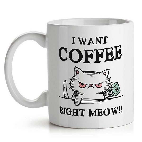 Caneca de Cerâmica 325ml Coffee Right Meow Yaay! CAN092