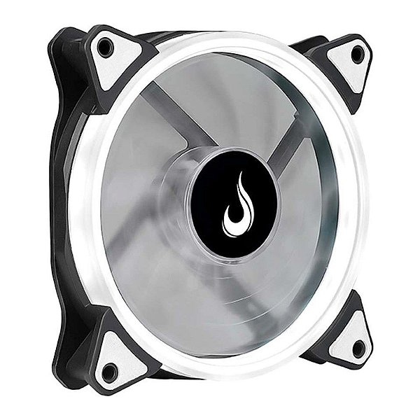 Cooler Fan 120mm 12cm LED Branco Rise Mode RM-FN-01-BW