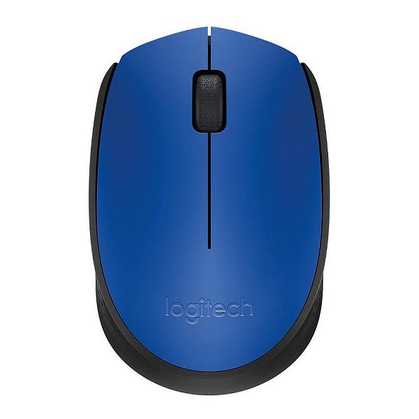 Mouse Óptico Sem Fio 1000 DPI Azul Logitech M170