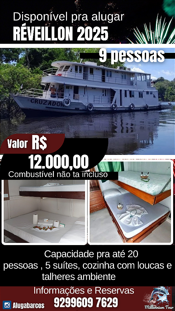 Barco Iate Disponiveis para reveillon 2025/26