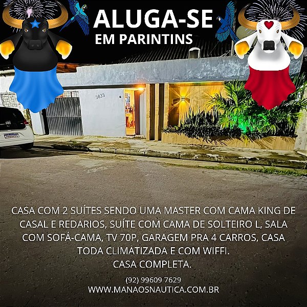 Casa para Festival de Parintins 2026