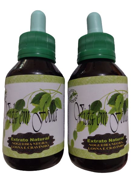 2 - FRASCOS EXTRATO DE ERVAS NOGUEIRA NEGRA, ABSINTO E CRAVINHO (HULDA CLARK) 60 ml cada