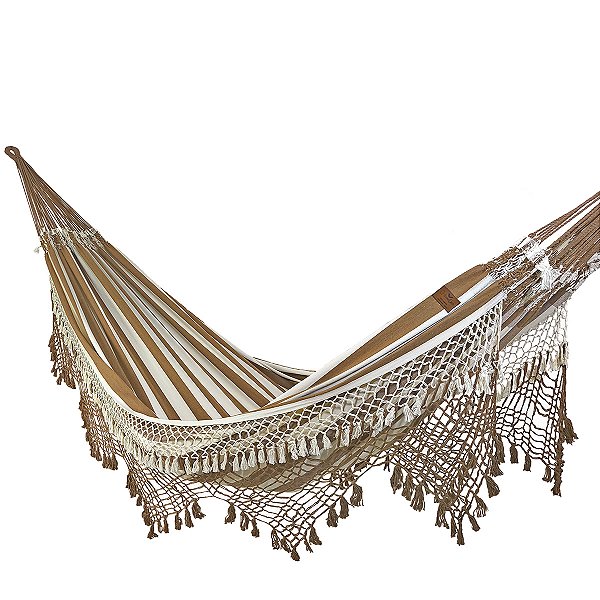 Rede de Descanso Duquesa Caramelo e Bege.