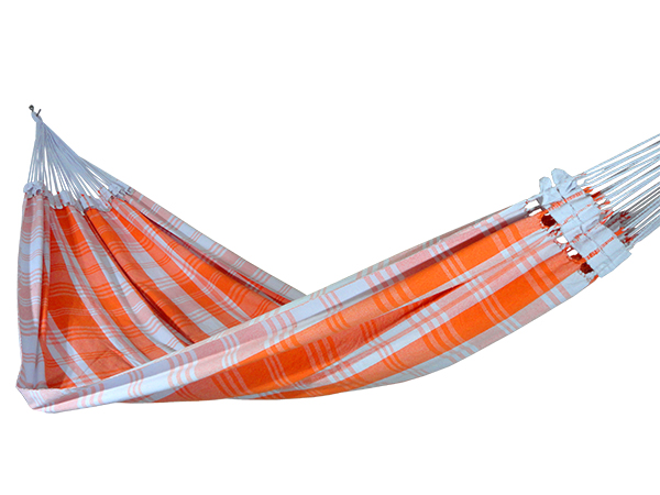 Rede de dormir e descanso Super Tijubana Laranja e Branco.