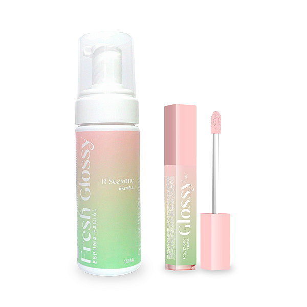 Kit GLOSSY - Espuma Facial Fresh Glossy + Gloss Labial Glossy