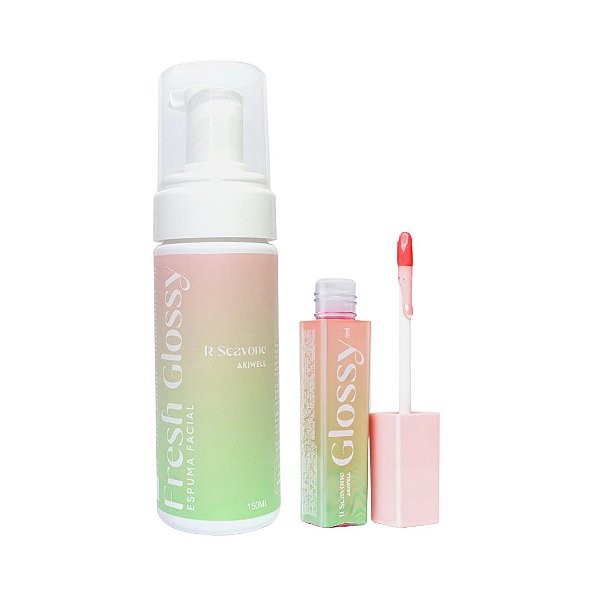 Kit GLOSSY - Espuma Facial Fresh Glossy + Gloss Labial Glossy