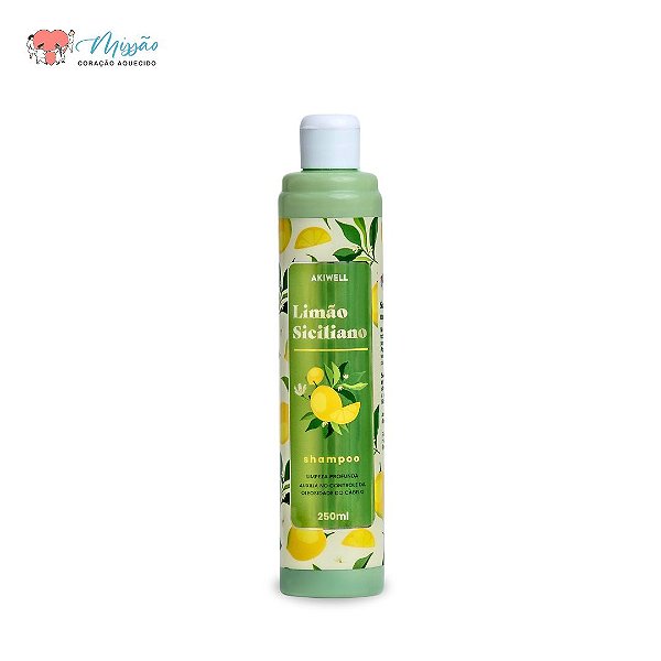 Shampoo Limão Siciliano 250ml - ONG Missão Coração Aquecido