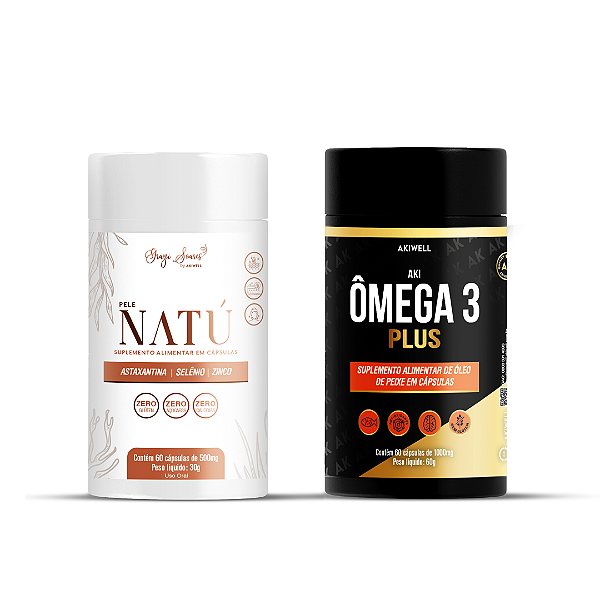 Kit  Manutenção da Pele - 01 Pele Natú + 01 Ômega 3 Plus
