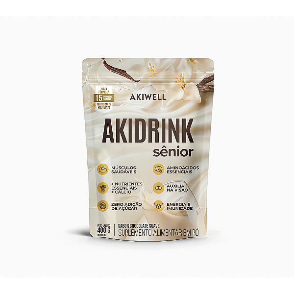 Akidrink Mix de Nutrientes e Proteína Sabor Baunilha 400g
