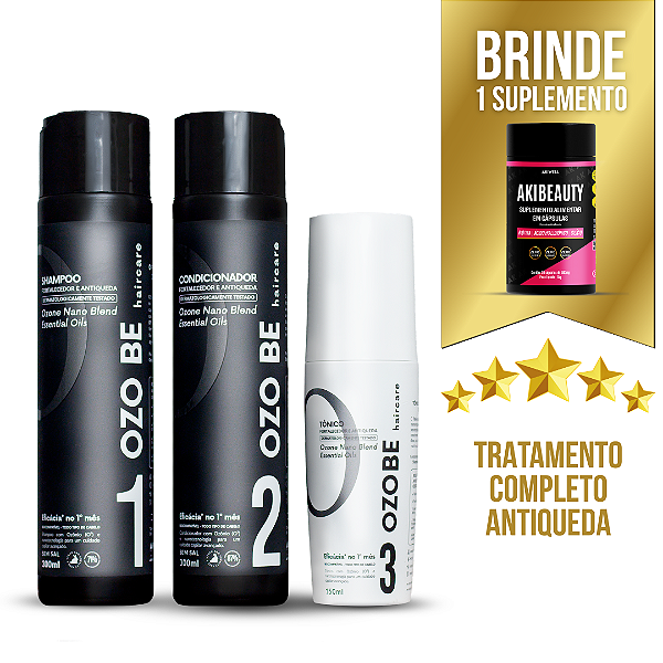 Kit Capilar Antiqueda Ozo Be + Akibeauty BRINDE