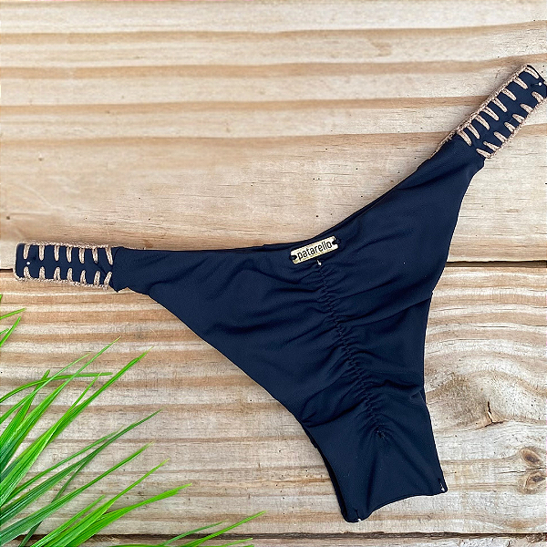 Calcinha Malibu Ouro Preto