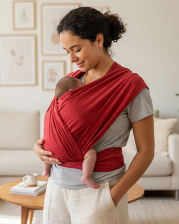 Sling Fácil X - Vermelho Chilli em Algodão Egípcio