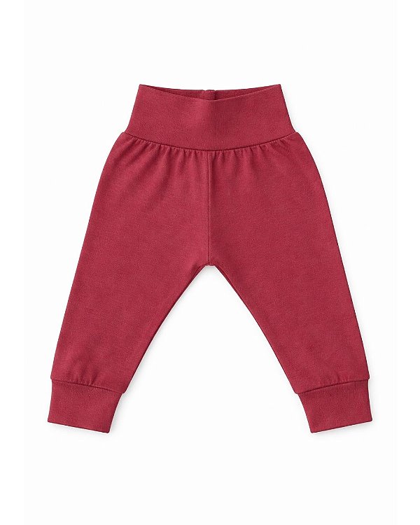Calça Bebê Cós Anticólica – Algodão Egípcio Marsala