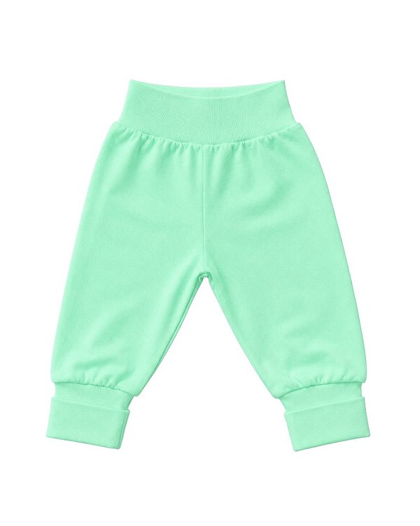 Calça Bebê Cós Anticólica com Pezinho Reversível – Verde