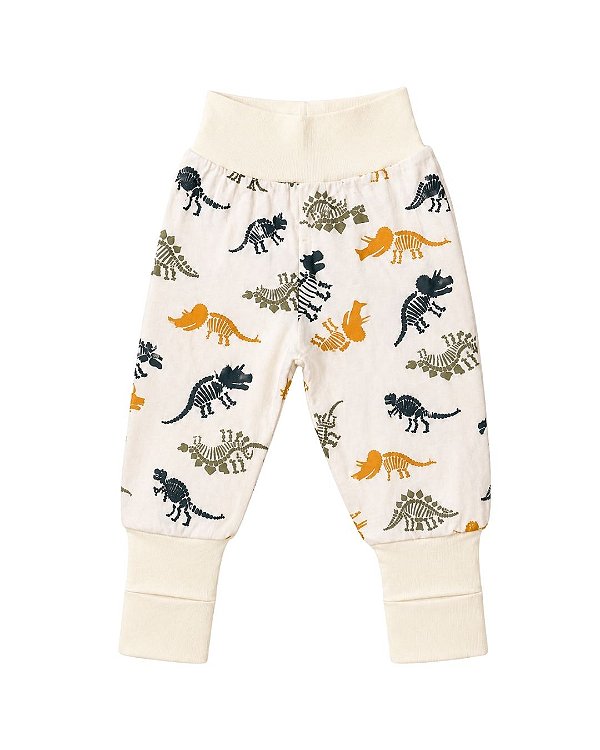 Calça Bebê Cós Anticólica com Pezinho Reversível – Dino