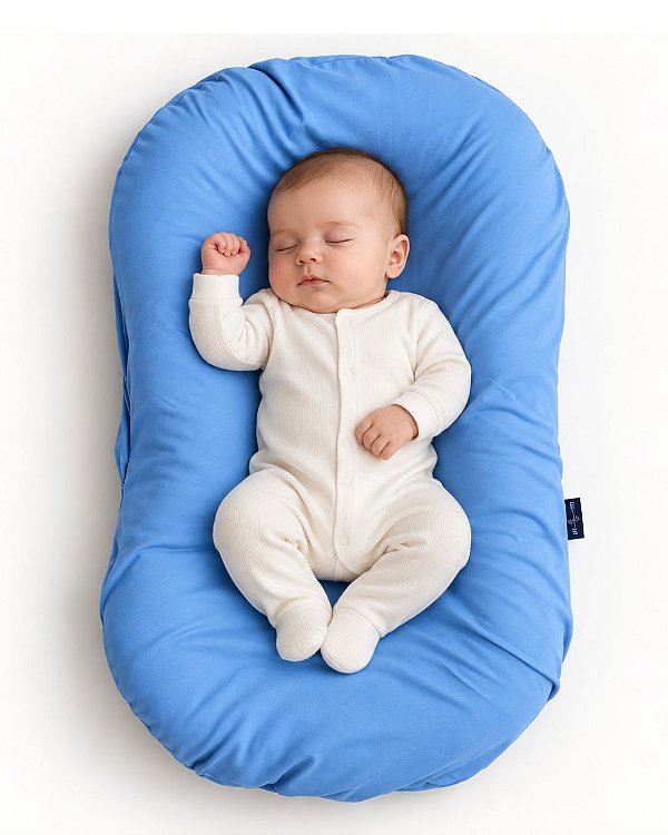 Ninho + Capa Azul 100% algodão - redutor de berço - My Gutti Baby AmareNinho
