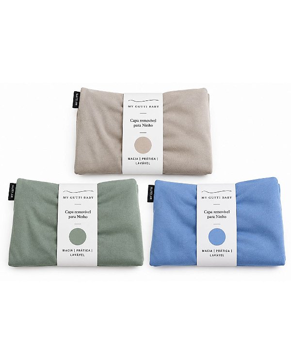 Kit com 3 capas 100% algodão - Ninho - My Gutti Baby AmareNinho
