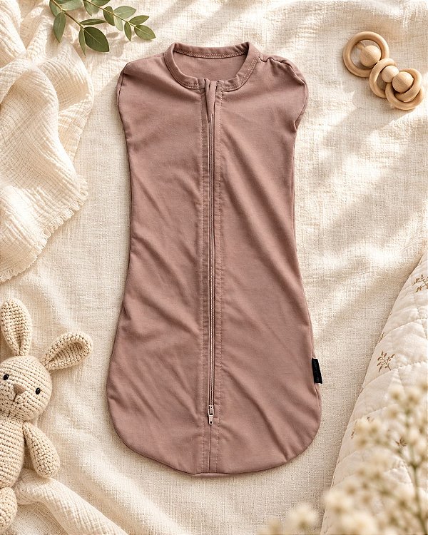 Swaddle Charutinho Cueiro - Areia 100% algodão
