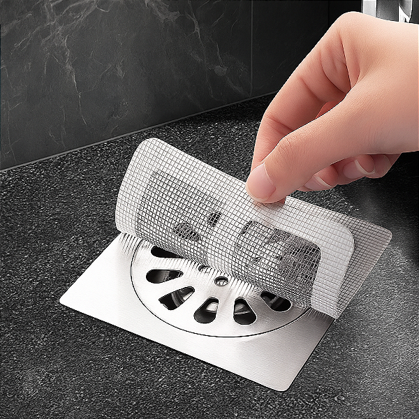 kit 10 Tela Protetor de Ralos Adesivos Anti Insetos 10x10cm