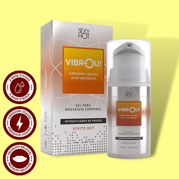 VIBROU HOT | Gel Vibrador Líquido efeito Aquecimento 17mL