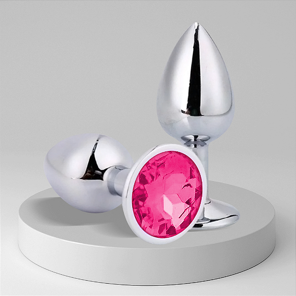 PLUG M | Aço Inoxidável Pedra Rosa Escuro