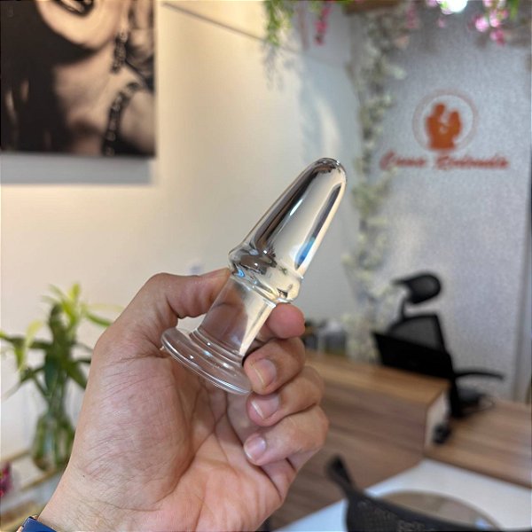 PLUG DE VIDRO | Plug Anal de Vidro Formato Cônico 12 cm