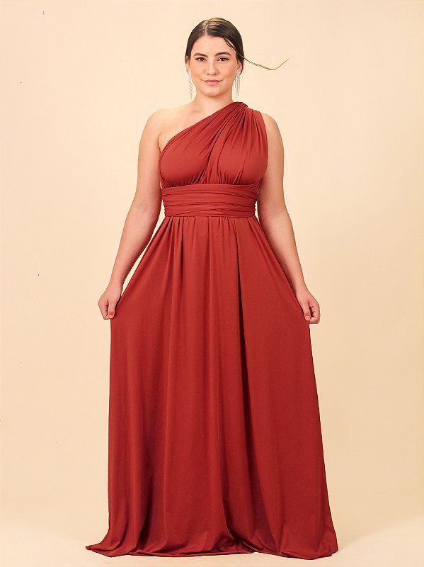 Vestido Multiformas Longo Terracota