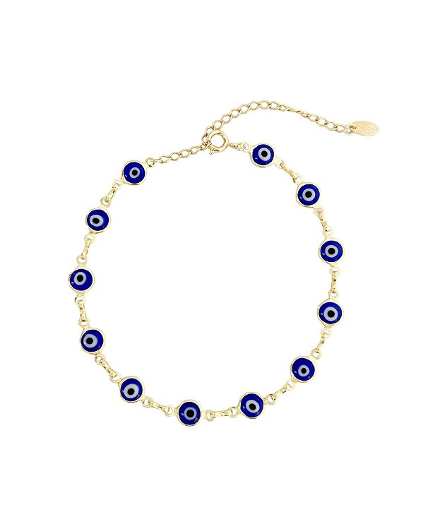 Pulseira Folheada de Olho Grego