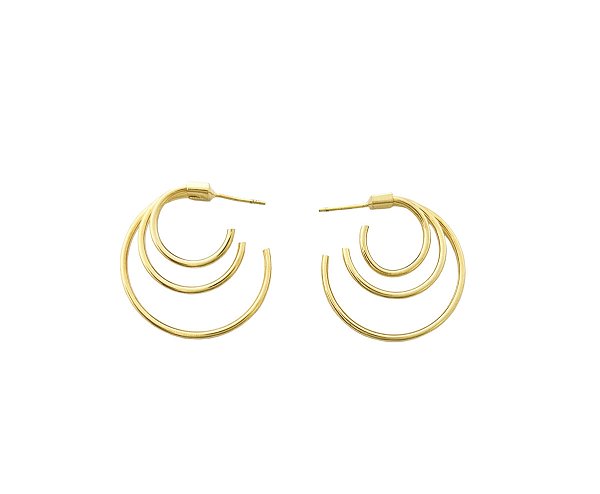 Argola Folheada 3 Aros