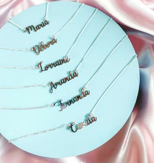 Colar Nome Personalizado Prata 925
