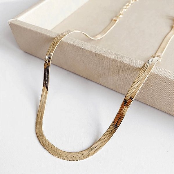 Colar Choker Malha Fita