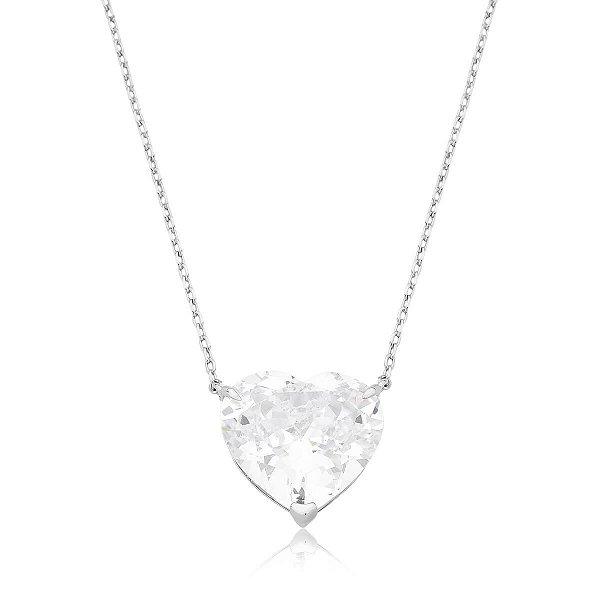 COLAR CORAÇÃO JOIA CRISTAL