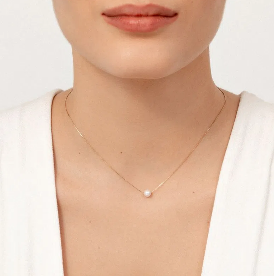 Colar Ouro Amarelo 18k com Perola