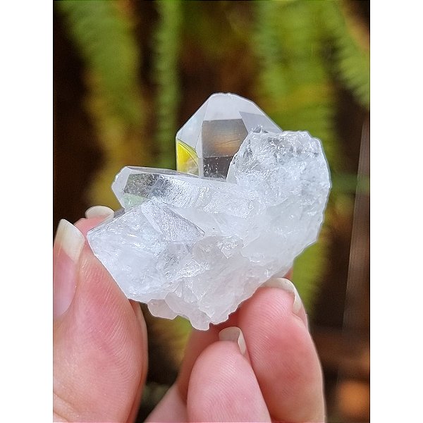 Mini Formação de Quartzo Extra Gêmeos Tântrico Autocurado - Cod. DRU 139