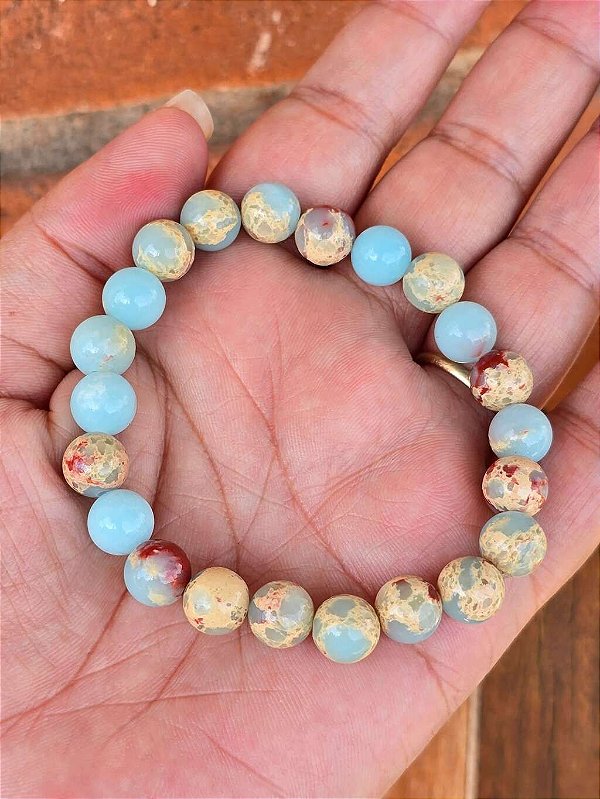 Pulseira de Jaspe Imperial de Esfera