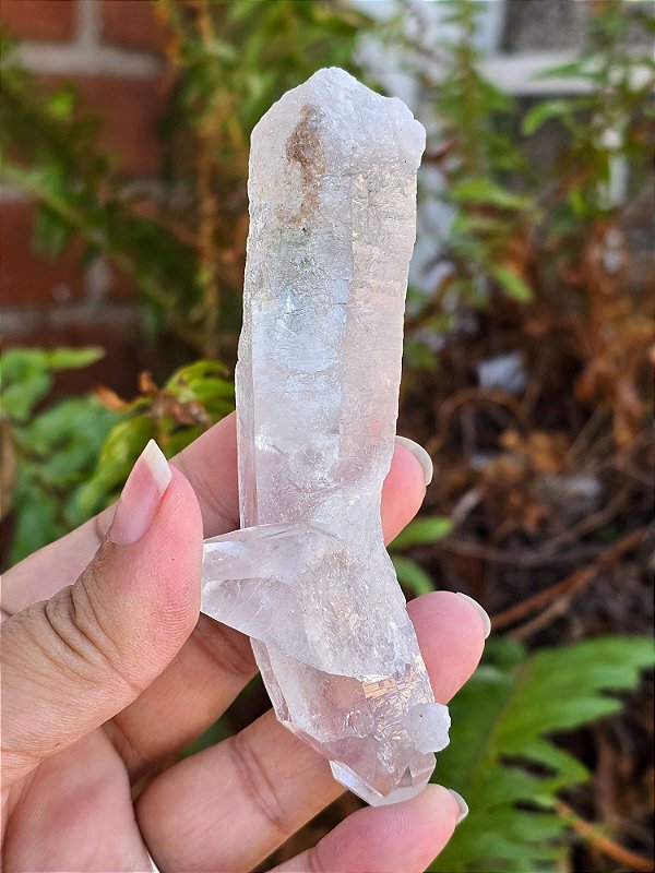 Ponta de Quartzo Curvado Gêmeos Tântricos Autocurado Lemuriano Entalhado Atlante Ísis - Cod. PTN 322