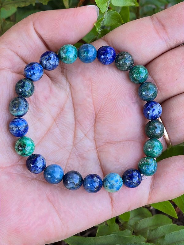 Pulseira de Azurita Esfera
