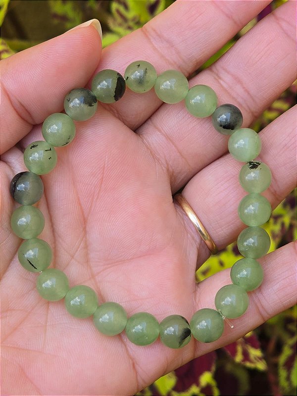Pulseira de Prehnita Esfera