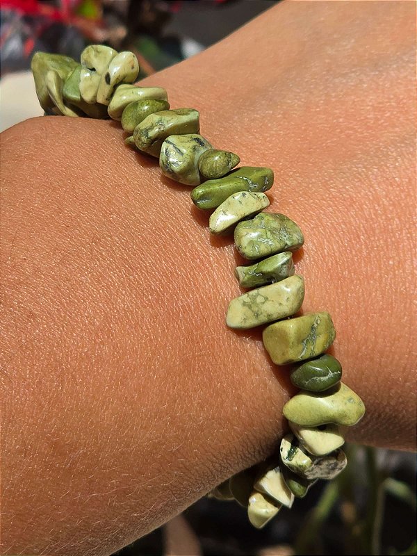 Pulseira de Serpentina Cascalho