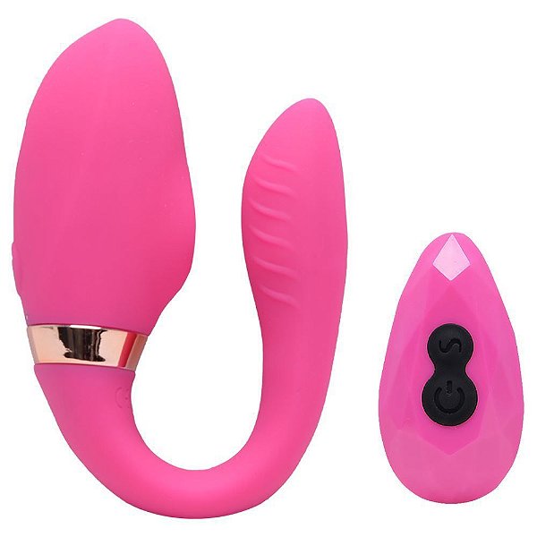 Vibrador Casal com Controle - Sugador  e Penetração