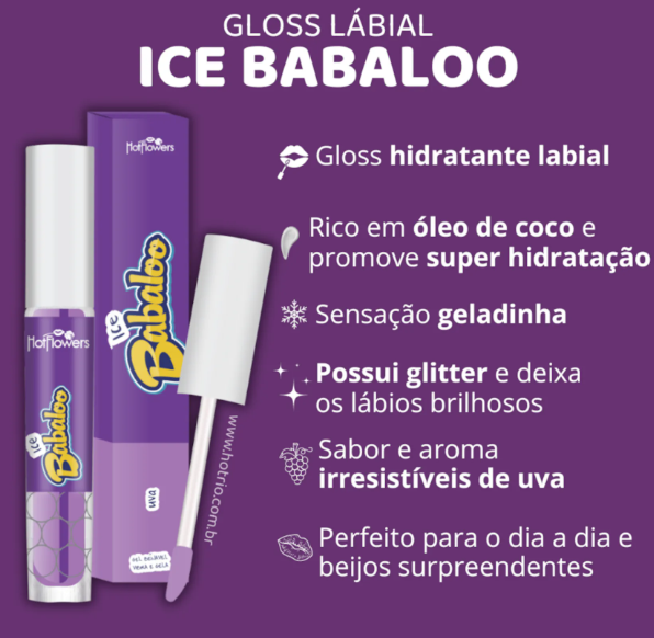 Gloss babaloo gela e vibra - hotflowers melancia