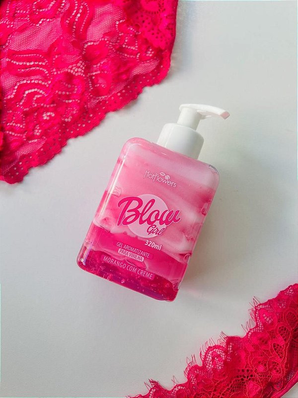 Blow girl gel aromatizante beijável para virilha 320ml - hot flowers
