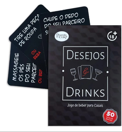 Desejos e drinks jogo de cartas - diversão ao cubo