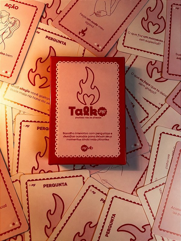 TalkMy Baralho Interativo Perguntas e Ações 54 Cartas MyVib
