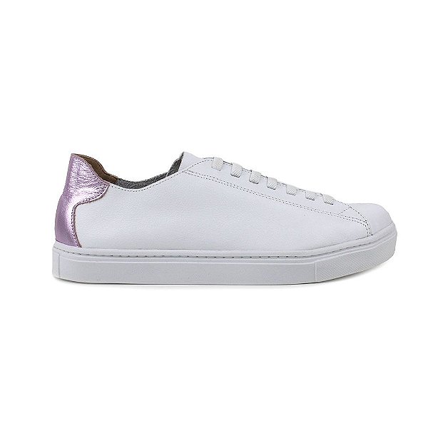 Tênis Feminino Lugo Couro Slim Fly Branco - 0137