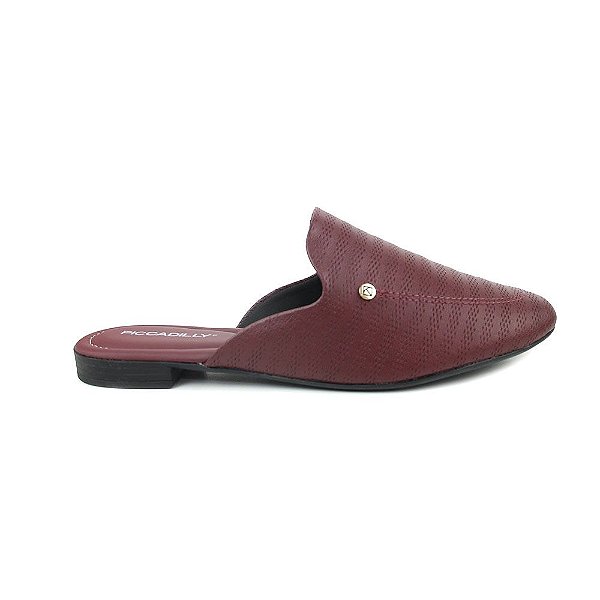 Sapato Feminino Piccadilly Mule Bordô - 104017