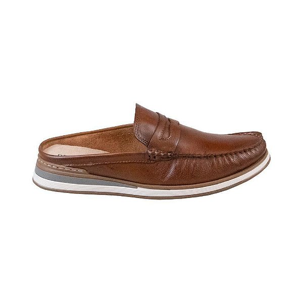 Sapato Masculina Democrata Mule Flow Tabaco - 252103