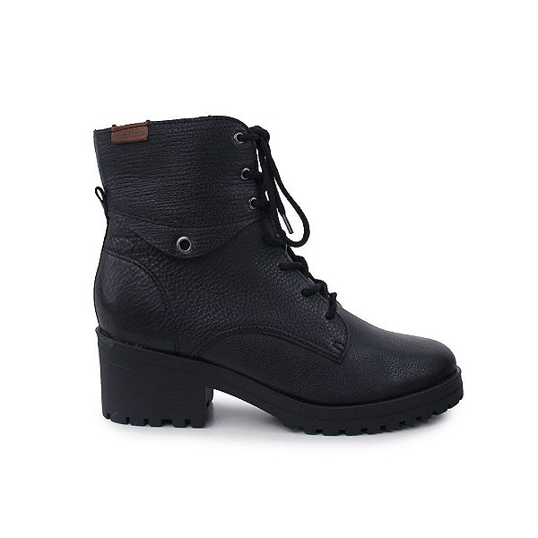 Bota Feminina Bottero Coturno Couro Preto - 335302