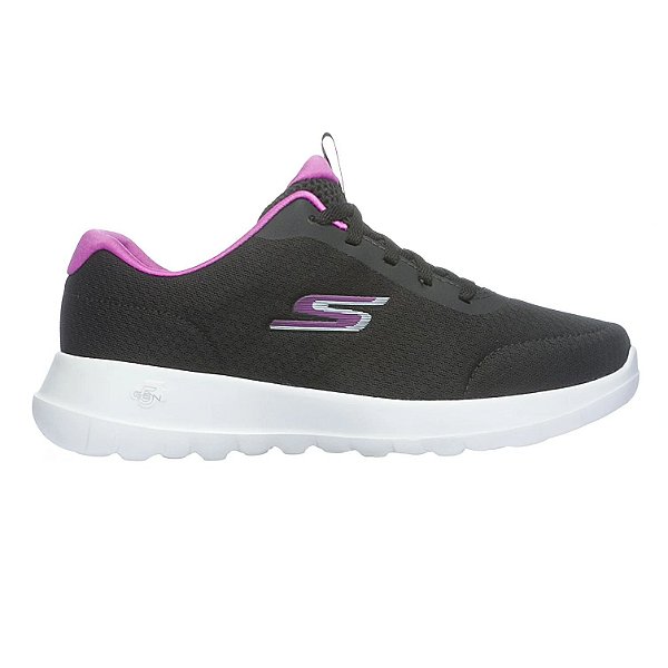 Tênis Feminino Skechers Go Walk Joy Preto Roxo - 124094BR