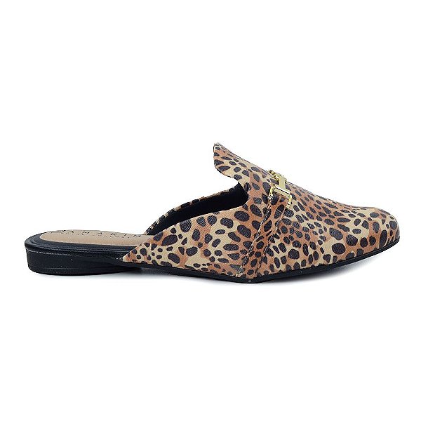 Sapato Feminino Ramarim Mule Leopardo Ambar - 2228104
